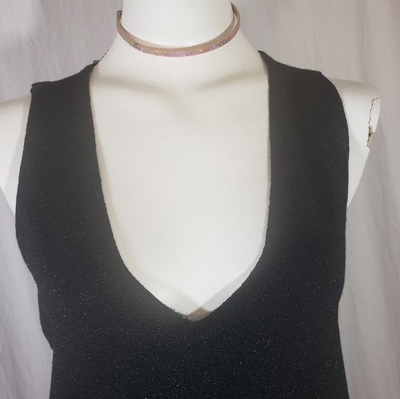 NWT ANN TAYLOR black and white sparkle top - Picture 2 of 8